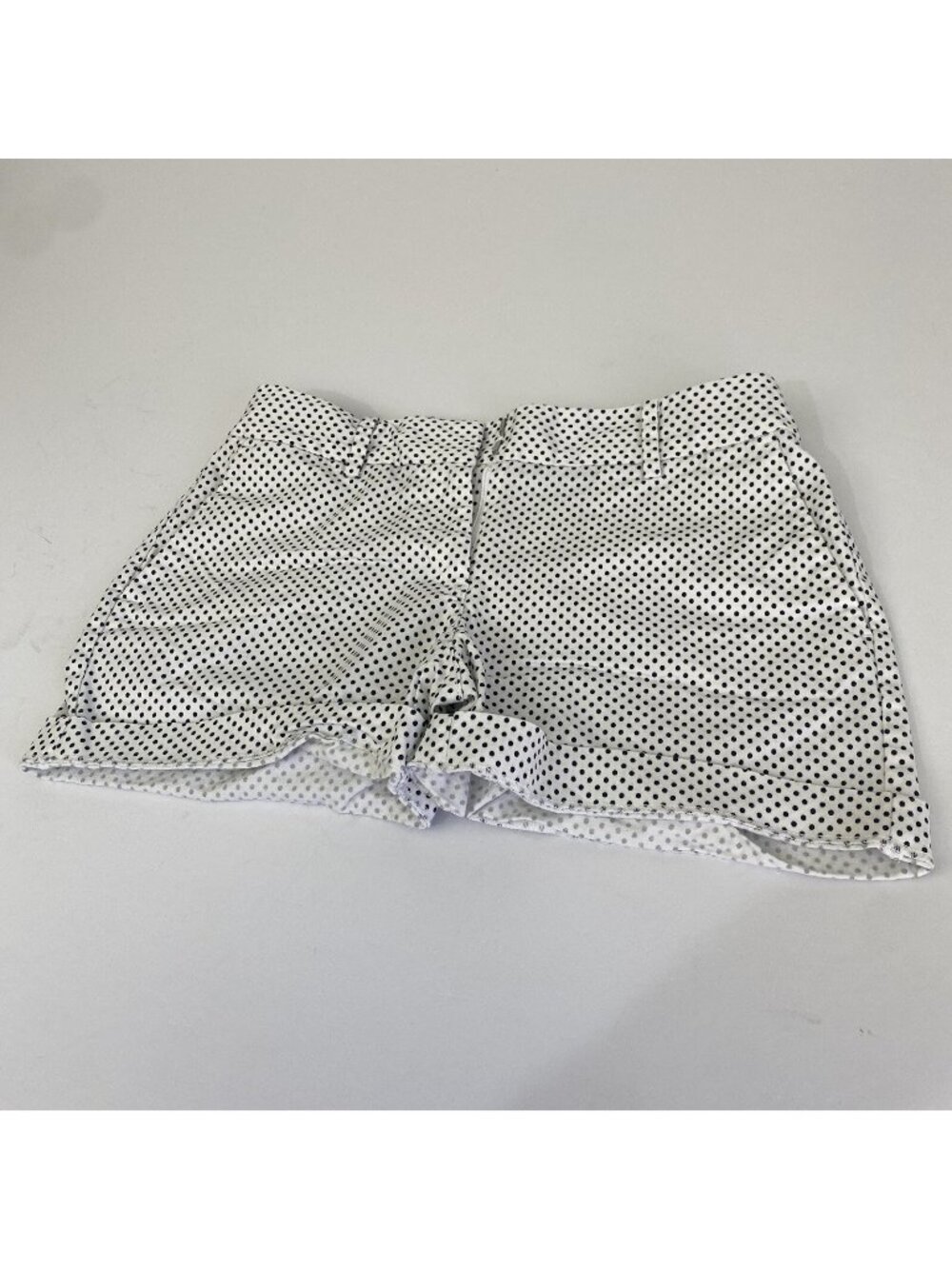 Nautica Womens Size 2  Black Polka Chino Shorts Cotton Blend Pockets Comfort